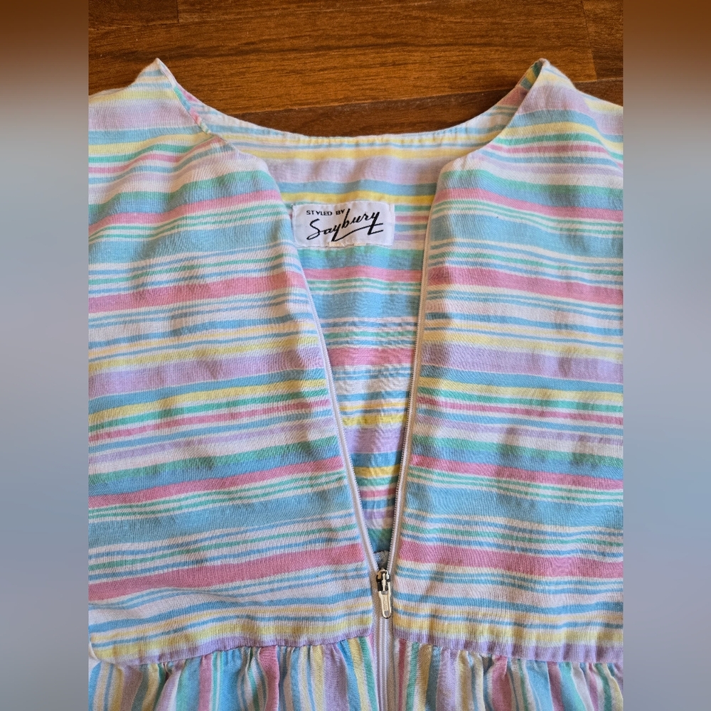 Vintage 60s70s Saybury Floor-Length Zip-Front Hou… - image 2